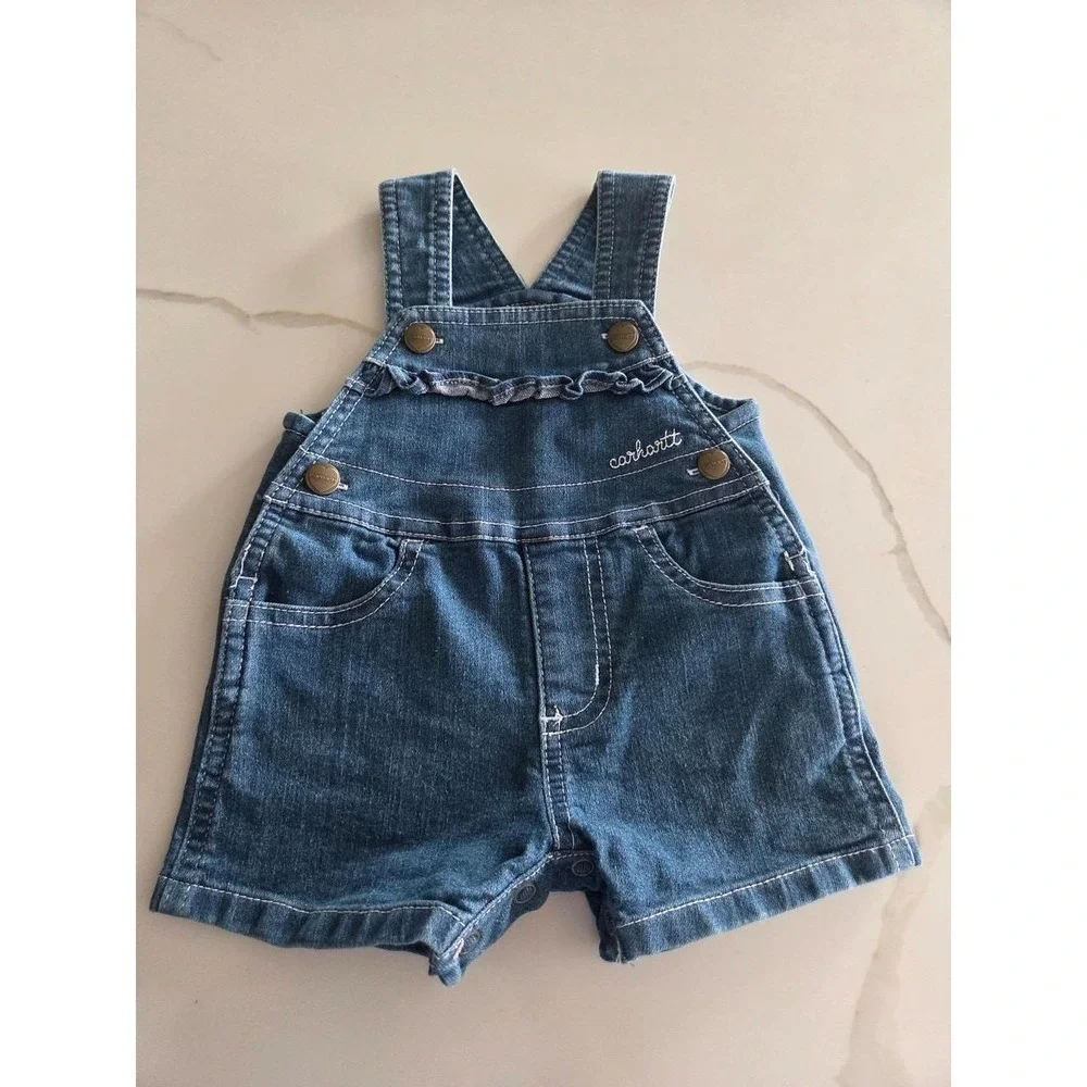 Carhartt baby girl shortalls size 6 mos